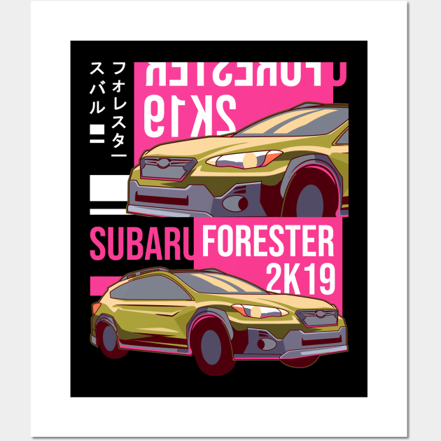 Subaru Forester 2019 Art Wall Art by ardianDwipra